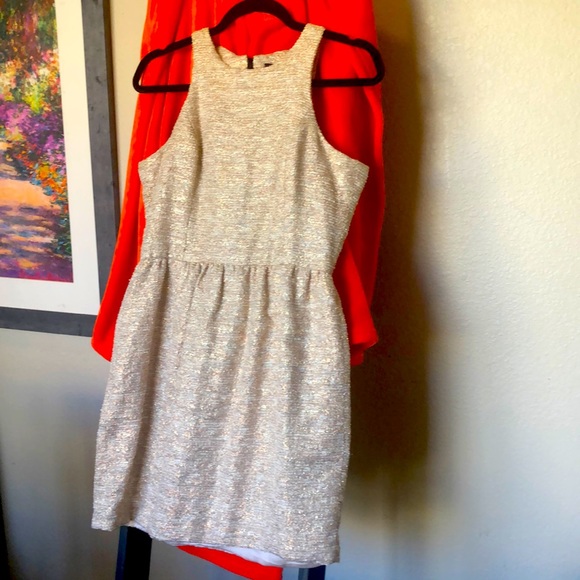 #9 ⚜️ Sparkly Metallic Retro Gold Mini Dress ⚜️ - Picture 1 of 17